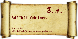 Bökfi Adrienn névjegykártya